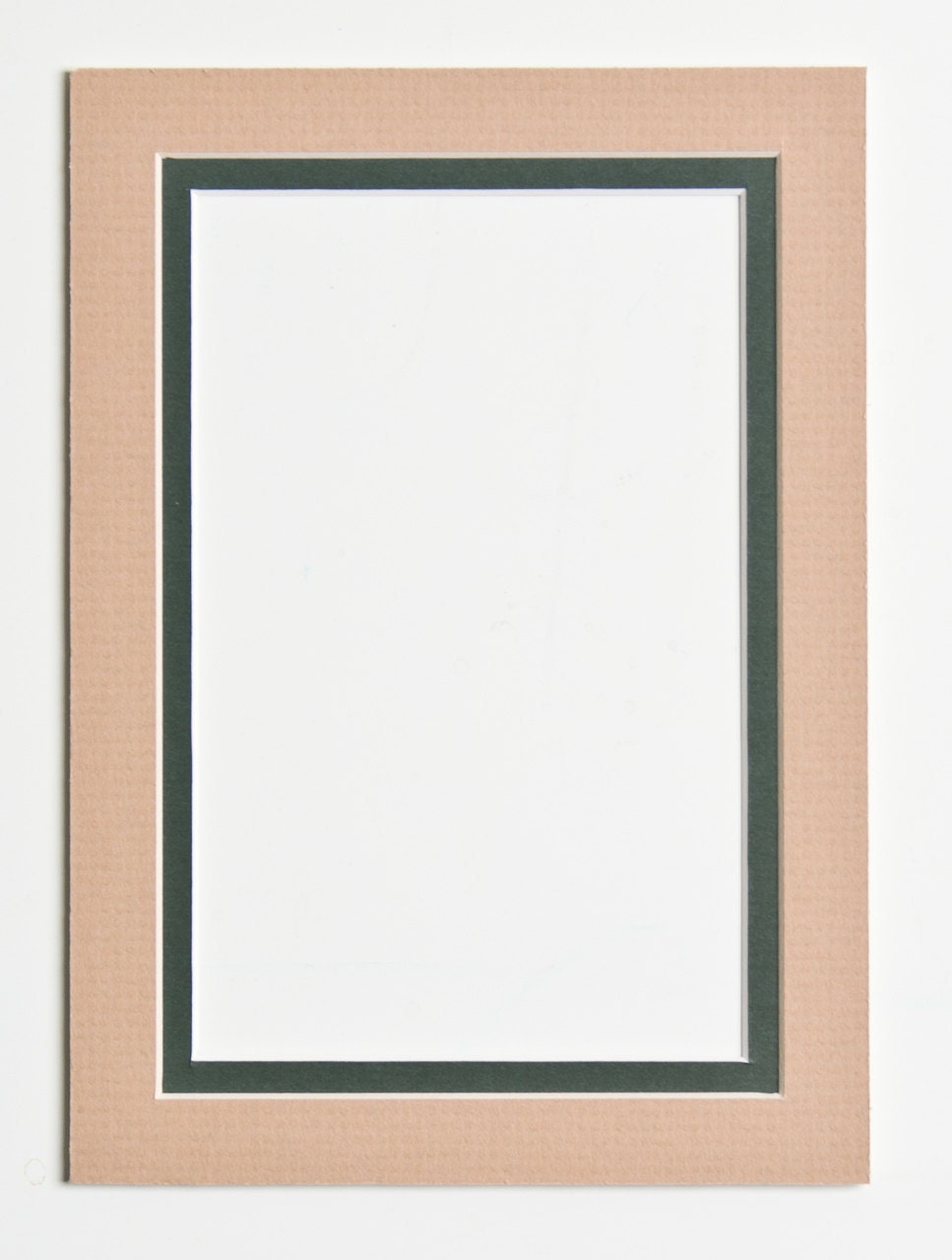 4x6 Double Mat Tan and Green for 5x7 Frame