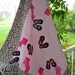 RESERVED FOR MELISSA Do Not Purchase if You are not Melissa Pink and Brown Damask Mary Jane shoe baby girl quilt