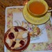 Pair of Holiday Housewarming Gift Mug rug Coaster Table Topper Candle Mat Yellow Teapot