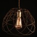 Upcycled Wire Basket Edison Pendant