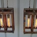 RESERVED for Jenn / Upcycled Antique Oak Drawer Frame Pendant Light