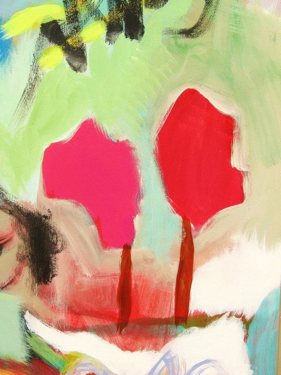 Large Original Abstract Expressionist Painting on a 30 x 40