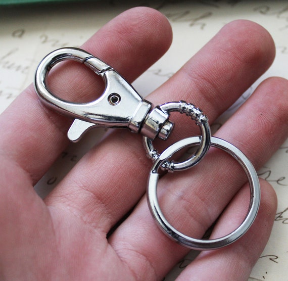 WHOLESALE Key Chain Silver Lobster Claw Clasp 75mm 5pcs Ships