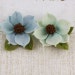 Prima Sassy Flowers in Aqua - Soft Blue and Green Felt Flowers - Prima - 558543