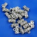 20pcs Antique Silver Bail Tube Bead Findings 12x9mm Ships Immediately from California - B76