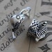 2Sets Antique Silver Fish Charm Bead Cap Set 8x10mm- Ships Immediately from California - SC201