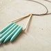 Turquoise Necklace : Summer Fashion - Tribal Turquoise Howlite Spike Necklace