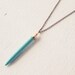 Turquoise Necklace : Spring Jewelry - Wired Turquoise Howlite Single Spike