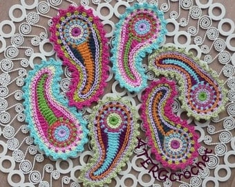SALE - Crochet pattern paisley by ATERGcrochet