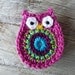 Owl old pink magnet