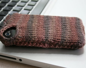 Autumn - earth-tone knit phone sweater case for iPhone