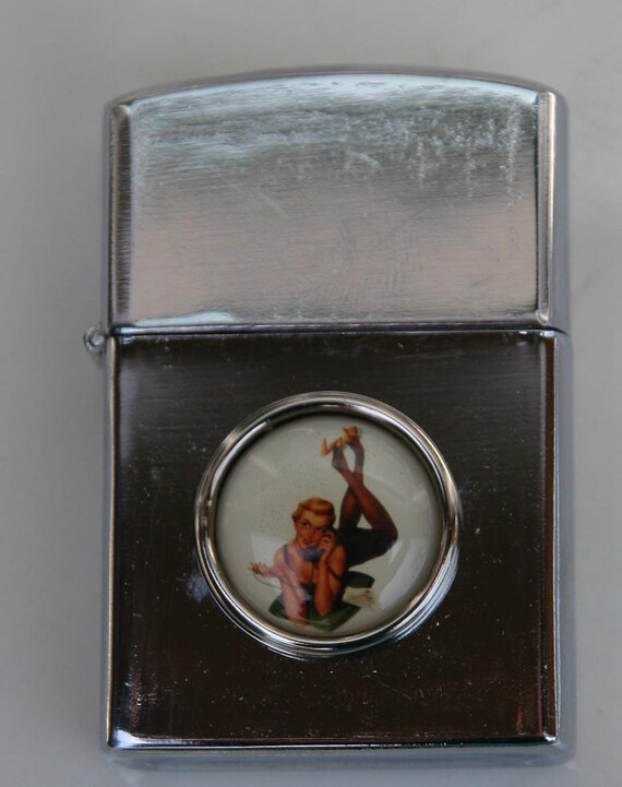 50s Pin Up Girl Zippo Style Lighter Rockabilly by Whathappened