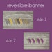 Reversible Fabric Pennant Banner