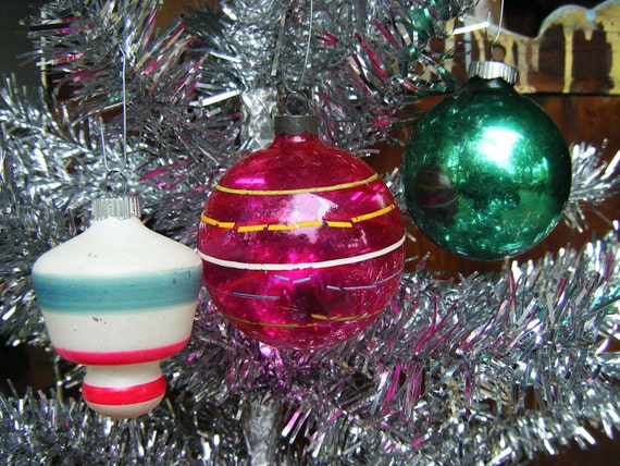 VIntage Christmas Glass & Mica Ornaments 1940's-50's from ...