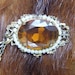 1800's TOPAZ PENDANT with Pearls, Antique Victorian Jewelry Necklace