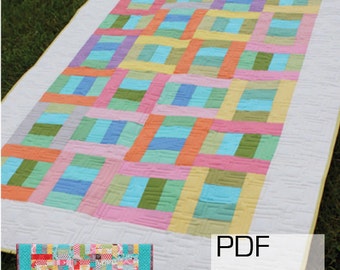 Can Can 2-1/2" Strip Quilt Pattern - Includes Multiple Sizes - PDF version