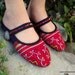 25% Off Clearance Sale- The Adalia Slide, Hmong Embroidered Slip-On Shoe 12