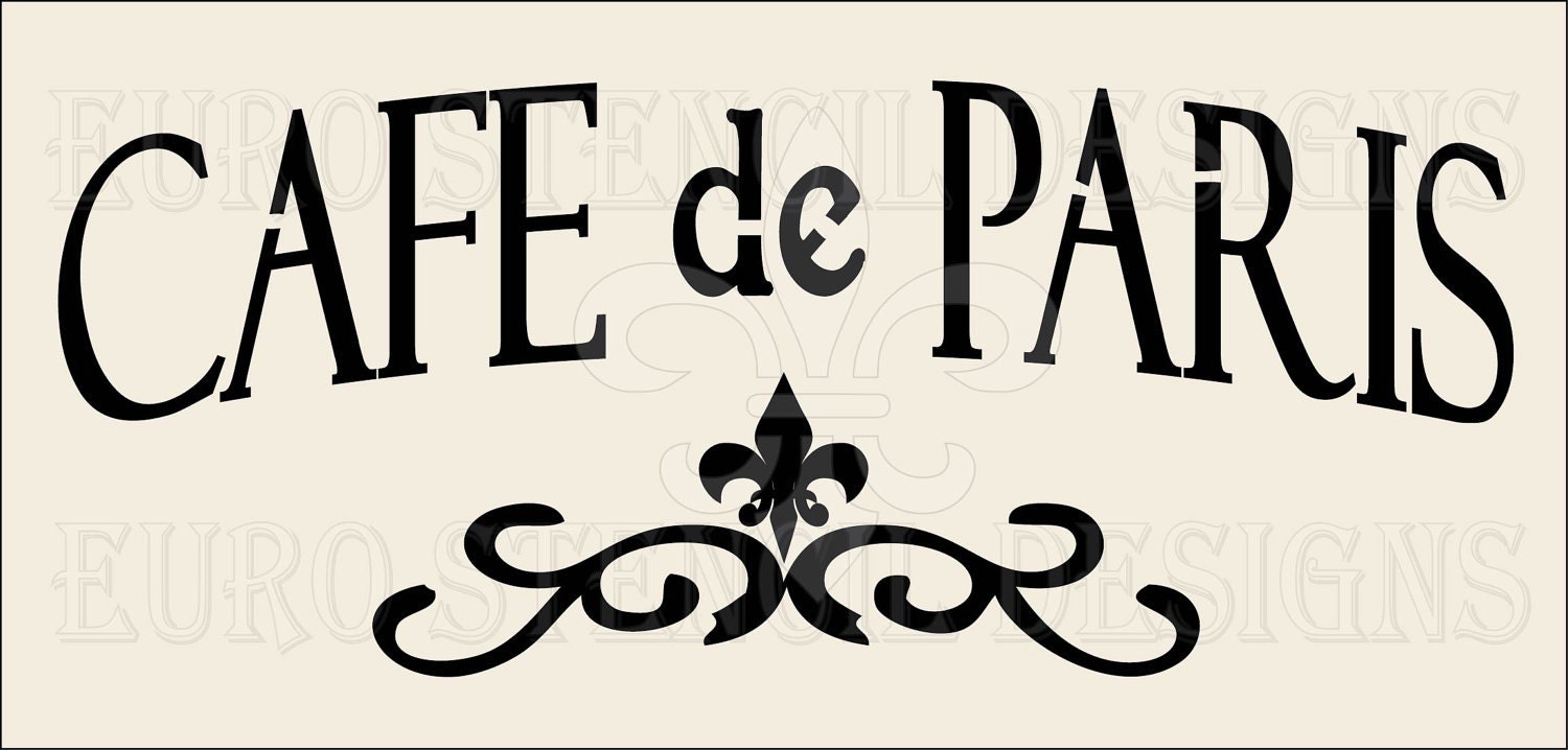 Euro Stencil Designs Cafe  de  Paris  Fleur de  Lis French 4