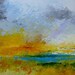 Reserved for Melissa - Abstract Landscape - Marsh Sunrise - acrylic painting on canvas - size 90cm x 60cm (36"x24")