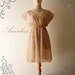 SALE - Amor Vintage Inspired- Flower Garden- Red Tangerine Autumn Rose Bud -Butterfly Cap Sleeve Sweet Chiffon Dress