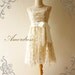 HOT SALE--Amor Dress Vintage Bohemian- - Silver Glitter on White Bohemian Lace Dress -Fit XS-S-