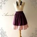 HOT SALE Vintage Retro Style Handmade Two Tone Purple Skirt Mix and Match -Rainbow Ice Cream-