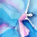 Figure Painting Ballet Contemporary Art "Ballerina with Pink and Blue"