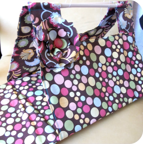 Covered Dish Tote: Colorful Polka Dots and by SewFabulousByLinzi