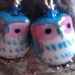 Earrings, owls, cute, sweet little owl orphans need good home FREE Shipping cont US