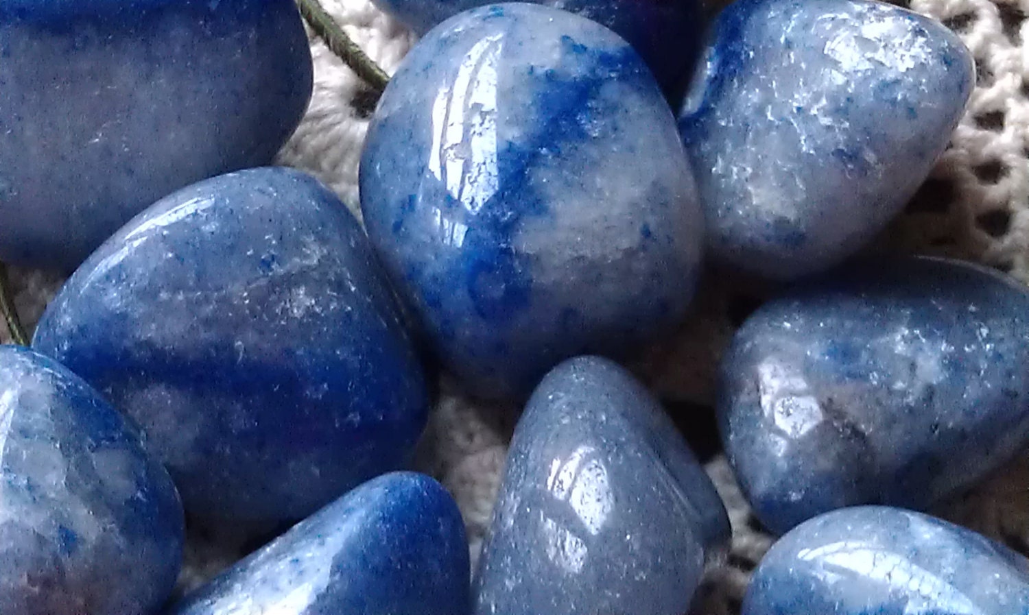 Blue Quartz Crystal Highly Polished Beautiful deep blue