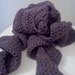 Dusty Purple Crochet Ruffle Scarf
