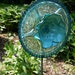 GARDEN and YARD sun catcher: recycled glass painted for outdoors