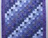 Batik Patchwork Quilt, Purple Rain Made To Order