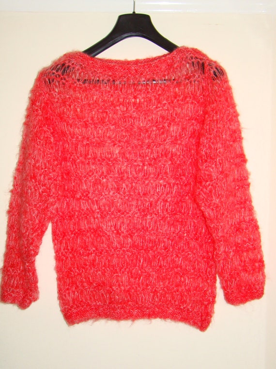 Fake Mohair Sweater Vegan Yarn Fluffy Red Punk By Prettyinpunkuk 5794