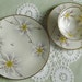 Clematis in Purple, Yellow and Gold - 1950s Vintage - TEACUP, SAUCER & PLATE - Winterling - Marktleuthen, Bavaria, Germany