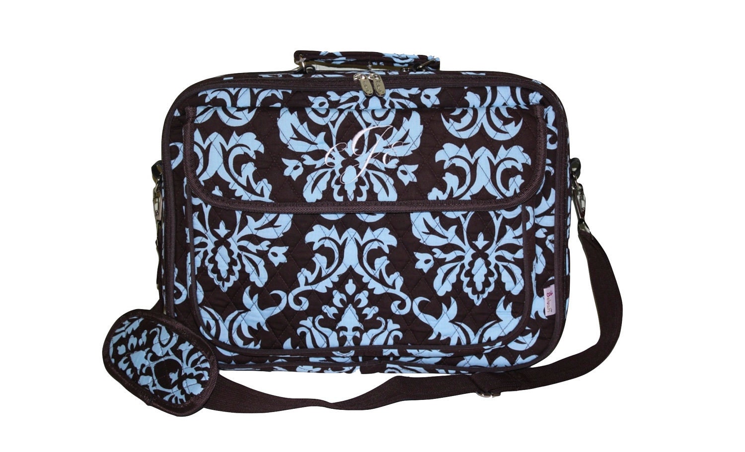 monogrammed computer bag