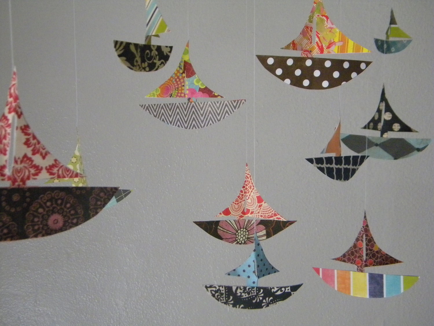 Paper Sailboat Multicolored paper sailboat