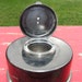 Art Deco Period Chrome and Black Enamel Deck Ink Well 1920s