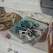 Dollhouse Miniature Set of Vintage Keys your Choice of Blue or Pink