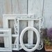 Distressed Vintage PICTURE FRAMES - Ornate - Set of 5 - Heirloom White - Shabby Chic Wedding - w/ Glass N Backing