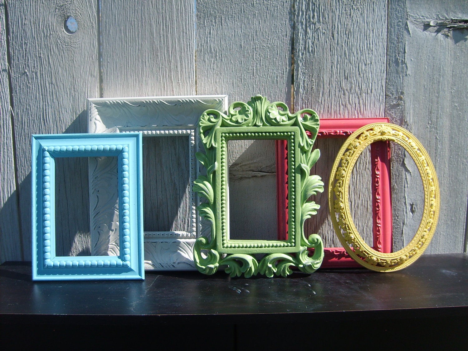 SALE 5 vintage FRAMES Instant Collection in COTTON CANdY SkY
