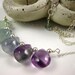 Gem Fluorite Briolettes Smooth Aqua Blue Green Lilac Lavender Purple Summer / Poseidon's Tears