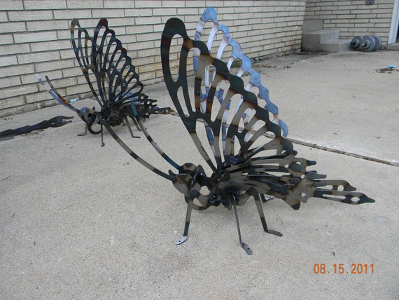 Items similar to Metal Art, Metal "Butterfly, Metalart, Yard art