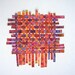 Weaving/Collage on Gallery Wrap Canvas - Original Fine Art Watercolor Painting by ebsq Artist Ricky Martin FREE SHIPPING