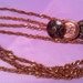 Vintage Necklace Button Pendant Gold
