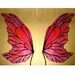 Costume Fairy Wings - Iridescent Translucent - Small Pink - OOAK