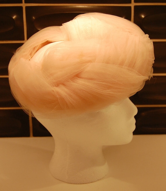 Vintage Pink Saucer Hat