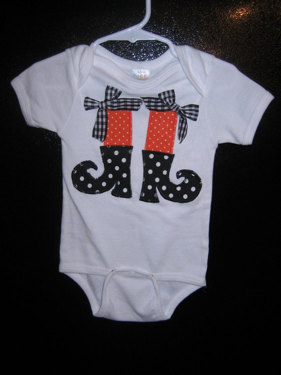 Halloween Witches Feet Onesie by WallEyedHoot on Etsy