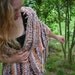 Shawl or Wrap--purple, orange, white, lavender, crochet, festival, hippie, gypsy