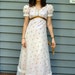 25% off, Moving Sale - Pink Floral Dress 70's Vintage - Lace & Polka Dots